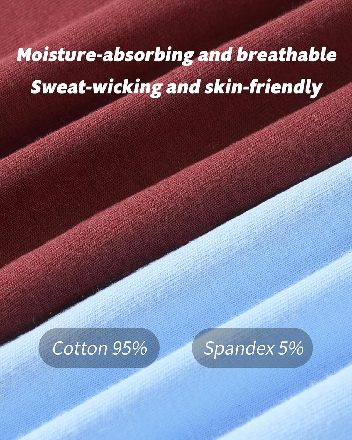 High Waisted Cotton Underwear for Women Postpartum Stretch Breathable Panties Ladies Full Coverage Briefs 5 Pack